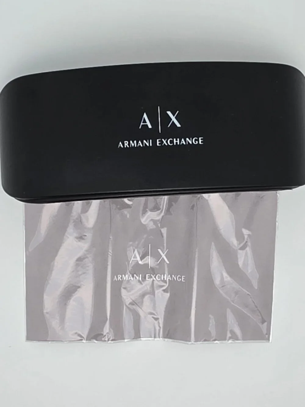 Armani Exchange AX235 17X Black Silver Eyeglasses Frame w/ Flexhinge and Case